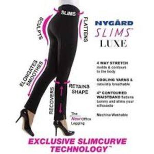 Nygard Luxe Slims Leggings Navy L 14-16 Like New